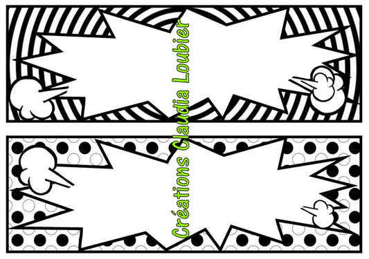 Étiquettes POP ART pour identifier les bureaux