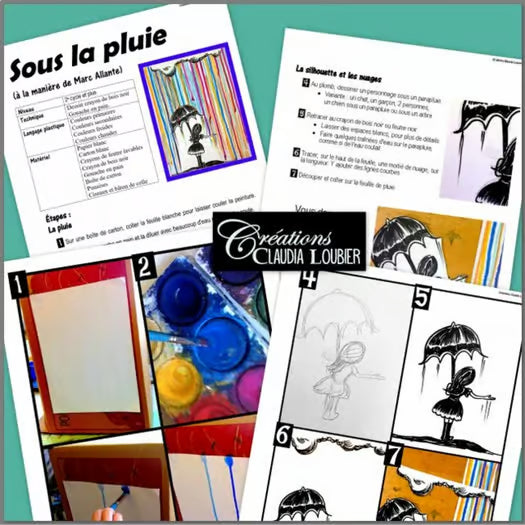 Sous la pluie - À manière de Marc Allante Dripping - Arts plastiques