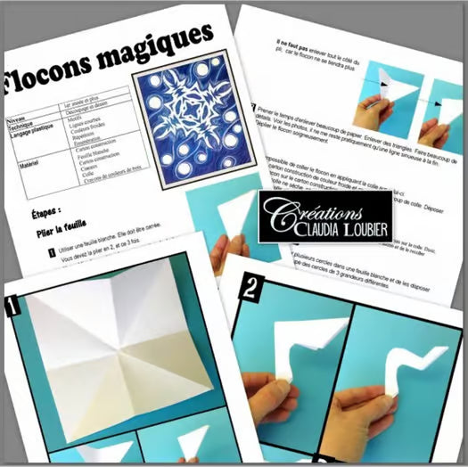 Flocons magiques - Arts plastiques - Hiver