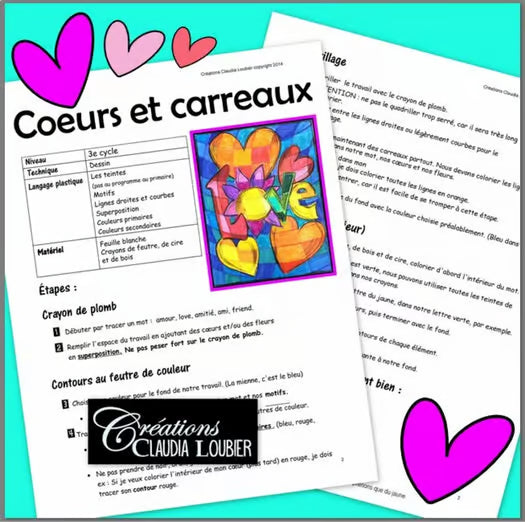 St-Valentin: Coeurs et carreaux