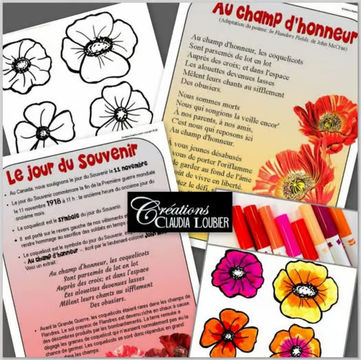 Des coquelicots pour la paix ! Jour du Souvenir