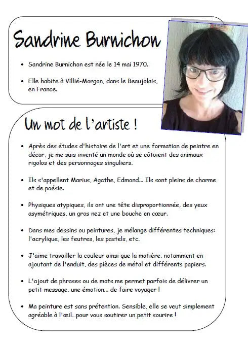 À la manière de Sandrine Burnichon : Arts plastiques