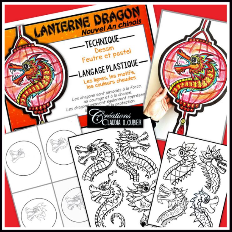 Lanterne Dragon - Nouvel An chinois - Arts