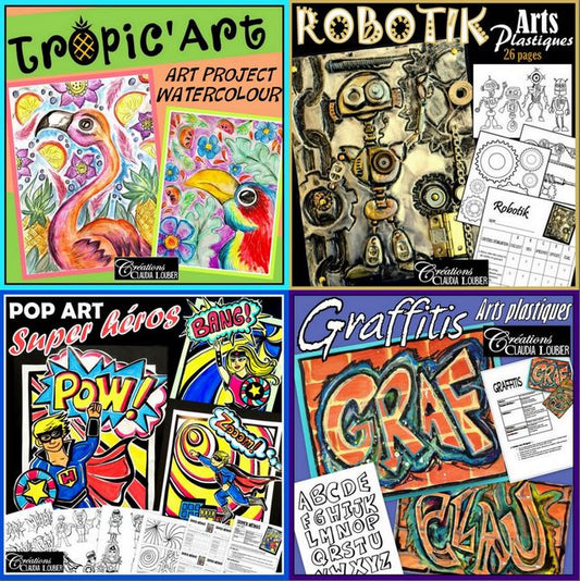 Ensemble 16 projets - Arts plastiques - 6e année