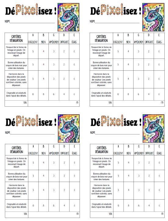 Dépixelisez ! Pixel Art - Arts plastiques