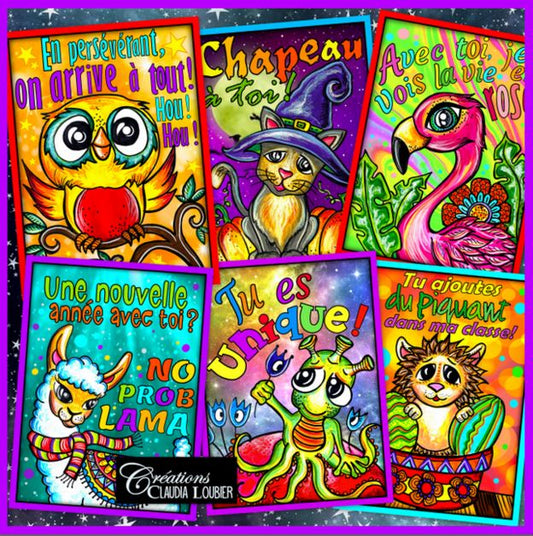 Collection de cartes récompenses : Ami-mots