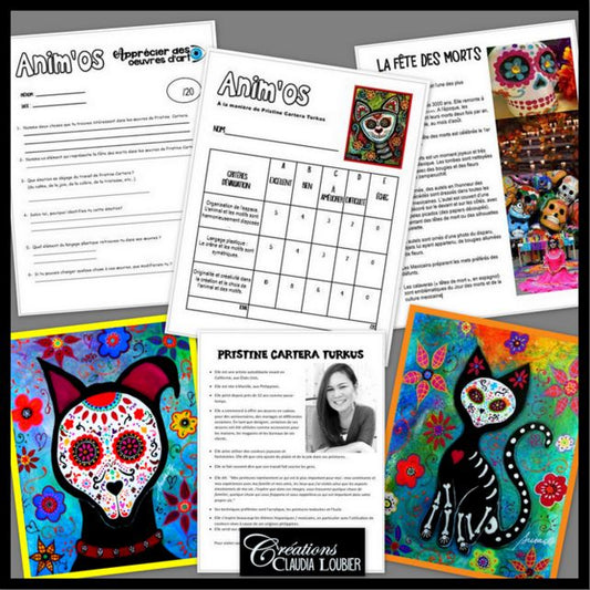 Anim'Os à la manière de Pristine Cartera Turkus - Arts plastiques - Fête des Morts