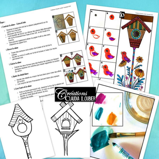 Arts plastiques: Cabane à moineaux - Printemps