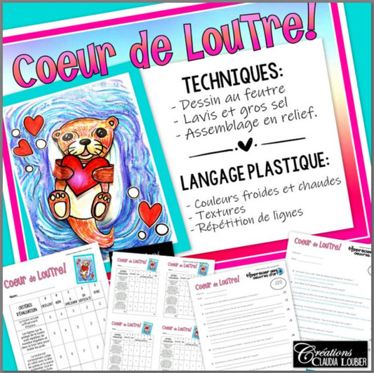 St-Valentin: Coeur de loutre ! Arts plastiques