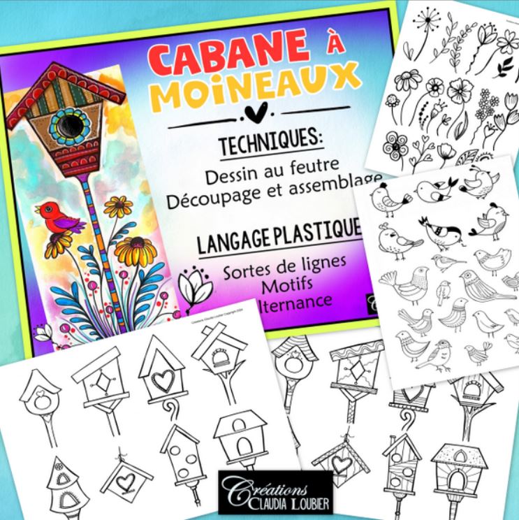 Arts plastiques: Cabane à moineaux - Printemps