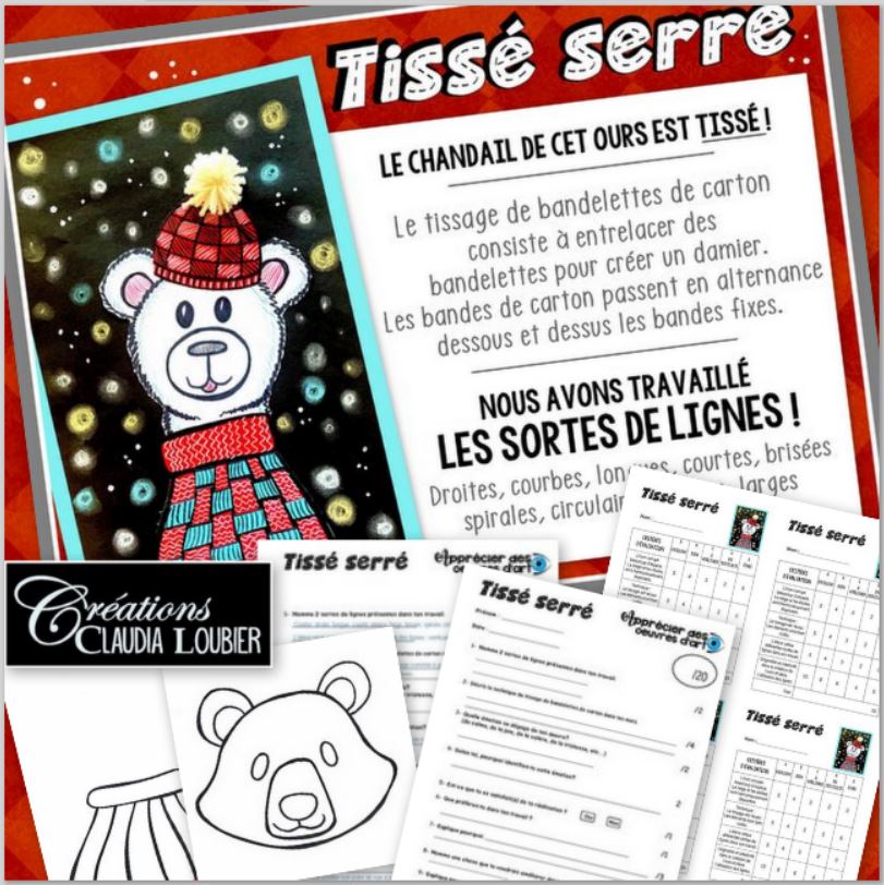 Tissé serré ! Arts plastiques - Hiver et Noël - TIssage