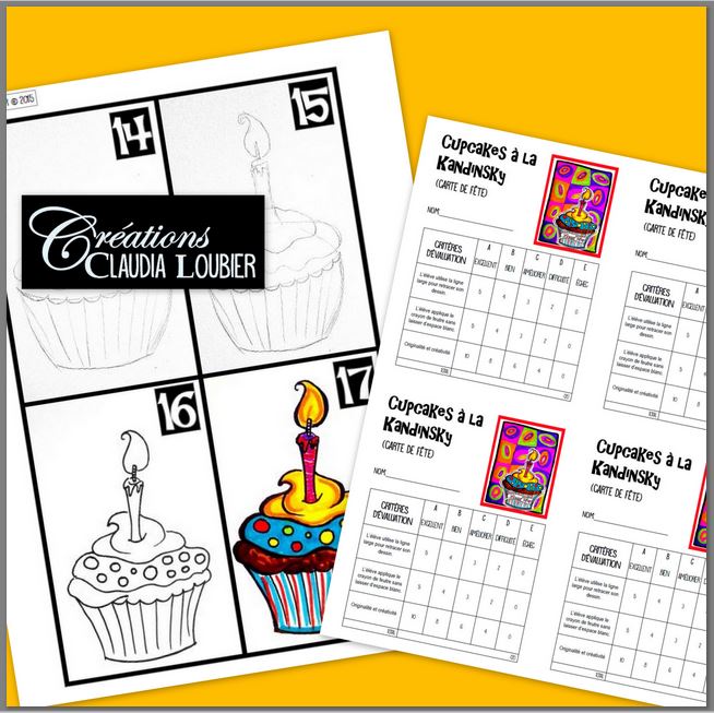 Carte de fête à la manière de Kandinsky