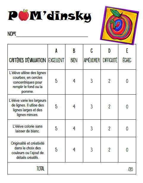 Pom'dinsky - À la manière de Kandinsky - Rentrée scolaire: