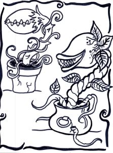 Plante carnivore 3D Bas-relief - Arts plastiques