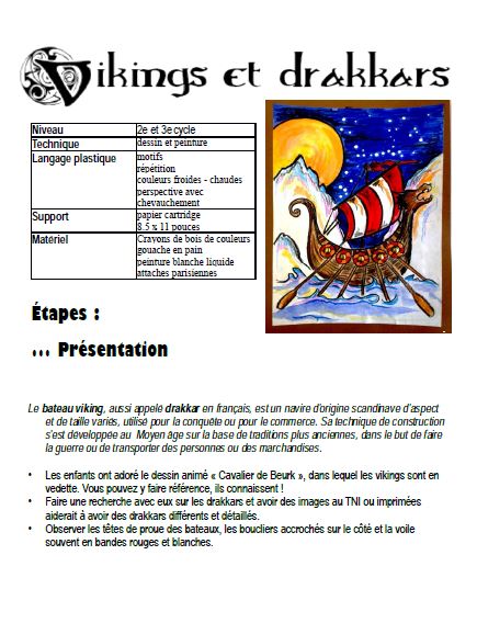 Viking et drakkars - Arts plastiques