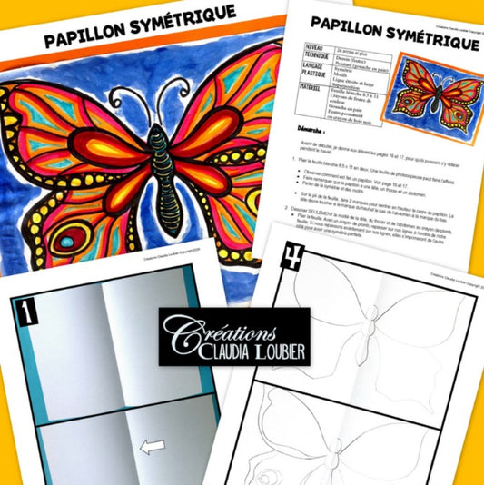 Papillon symétrique - Arts plastiques - Printemps - Été