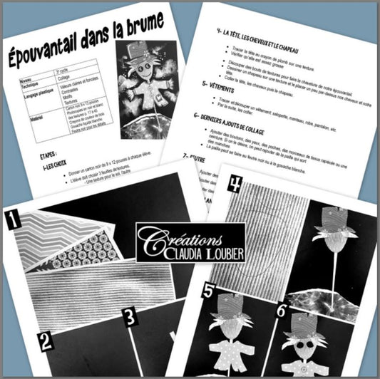 Automne: Épouvantail dans la brume, arts