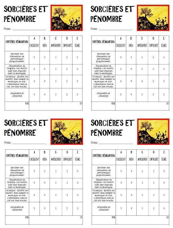 Sorcières et pénombre - Halloween - Arts plastiques