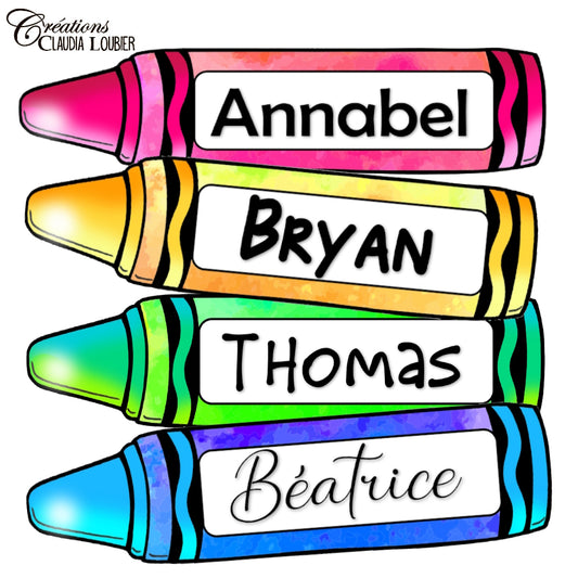 Étiquettes : Nom d'un crayon ! Rentrée scolaire