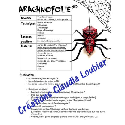 ArachnoFolie 3D ! Arts plastiques