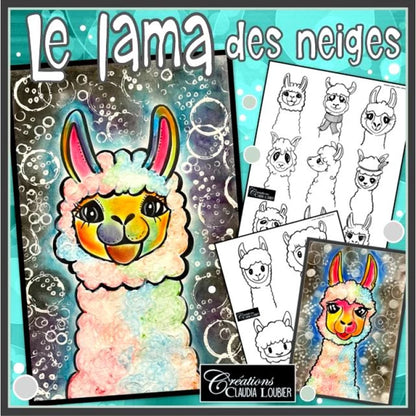 Le lama des neiges - Arts plastiques - Hiver