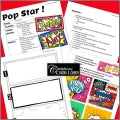Étiquettes de bureau | Prénom Pop Art - POP STAR