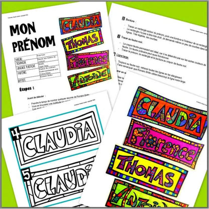 Rentrée scolaire : Mon prénom à la Roméro Britto pour bureaux, Arts plastiques