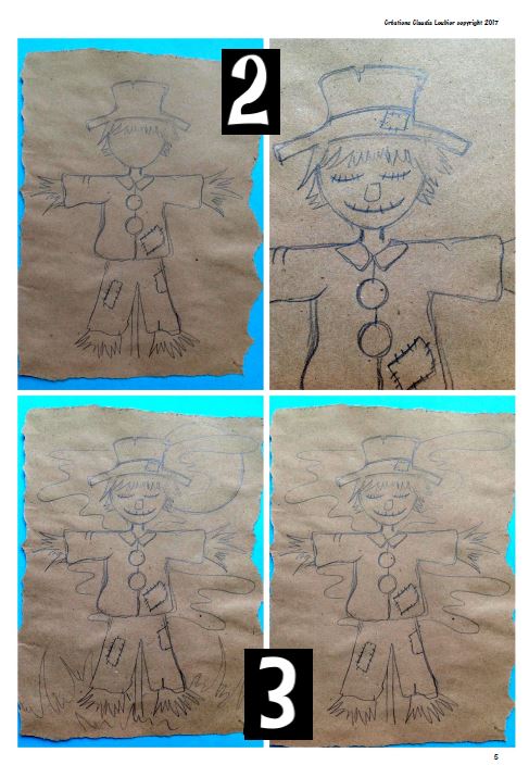 Épouvantail endormi - Arts plastiques