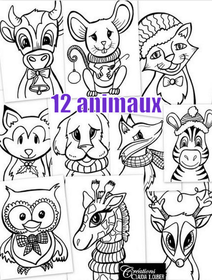 Ani-Mots de Noël - Carte postale - Arts plastiques