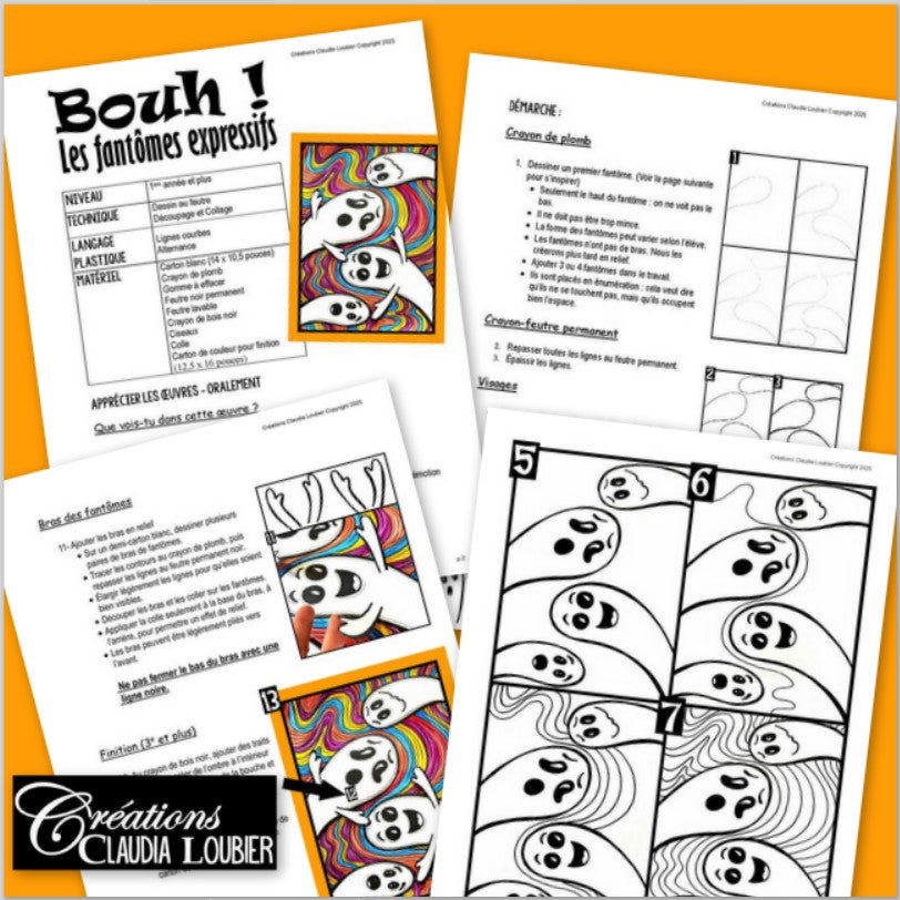 Bouh ! Les fantômes expressifs ! Arts plastiques - Halloween