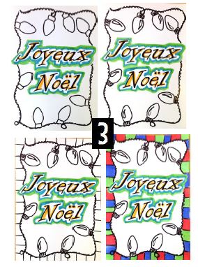 Carte de Noël: Arts plastiques