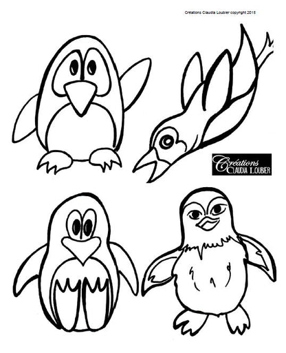 Pingouin et glaciers - Arts plastiques