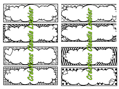 Étiquettes POP ART pour identifier les bureaux