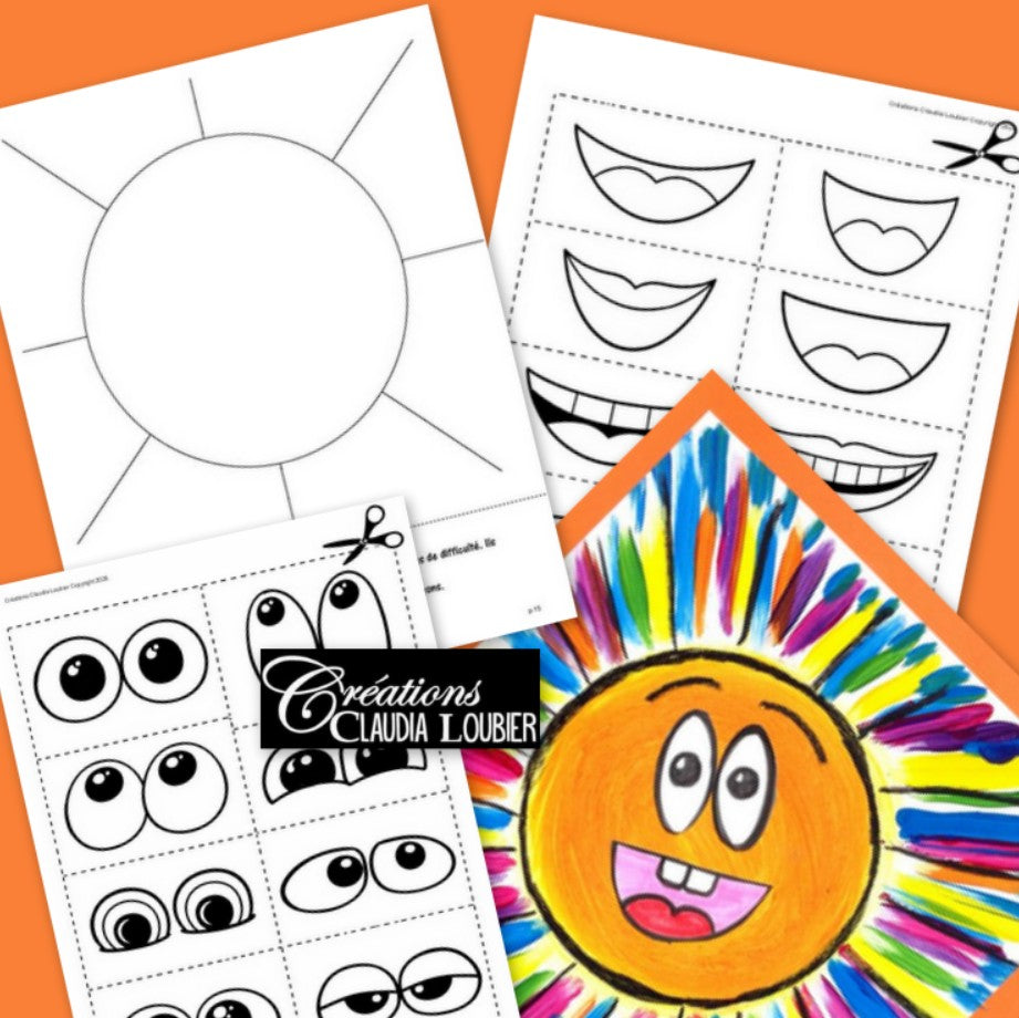 Rayons de soleil ! Mélanges de couleurs | Projet art | Couleurs primaires et secondaires | Primaire