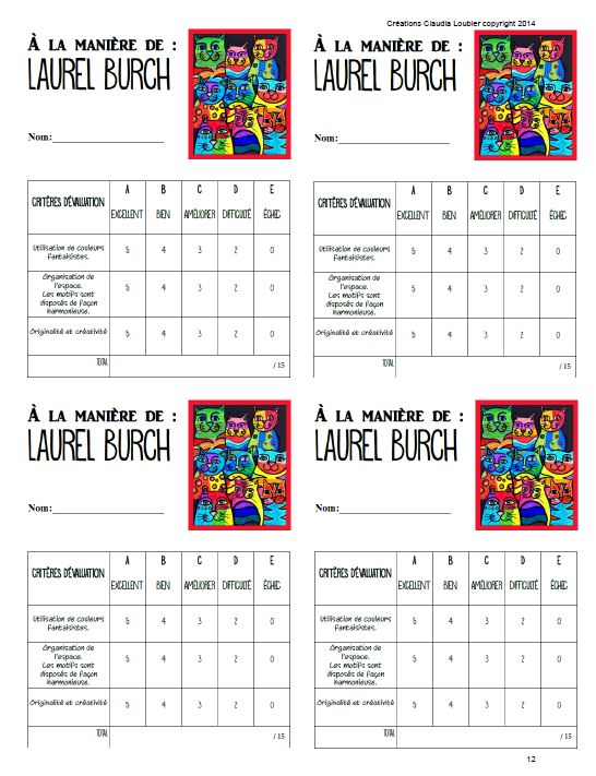 Chats à la manière de Laurel Burch  - Arts plastiques