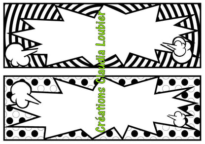 Étiquettes POP ART pour identifier les bureaux