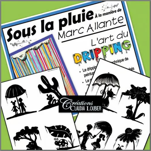 Sous la pluie - À manière de Marc Allante Dripping - Arts plastiques - Printemps