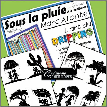 Sous la pluie - À manière de Marc Allante Dripping - Arts plastiques - Printemps