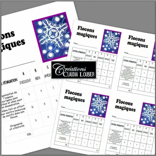 Flocons magiques - Arts plastiques - Hiver