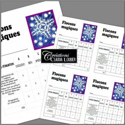 Flocons magiques - Arts plastiques - Hiver