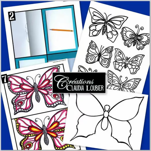 Papillon symétrique - Arts plastiques  - Printemps - Été