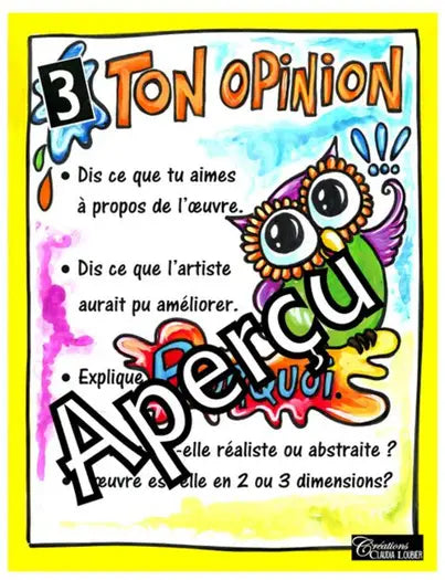 Apprécier les oeuvres d'art: 1er, 2e et 3e cycle