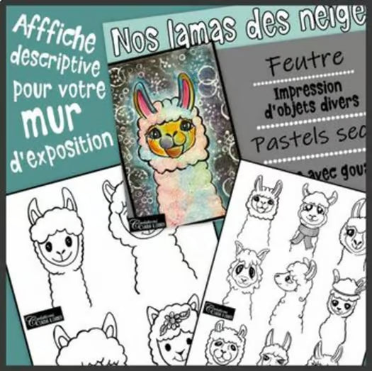 Le lama des neiges - Arts plastiques - Hiver