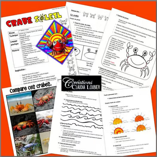 Crabe soleil : 3D Arts plastiques projet été
