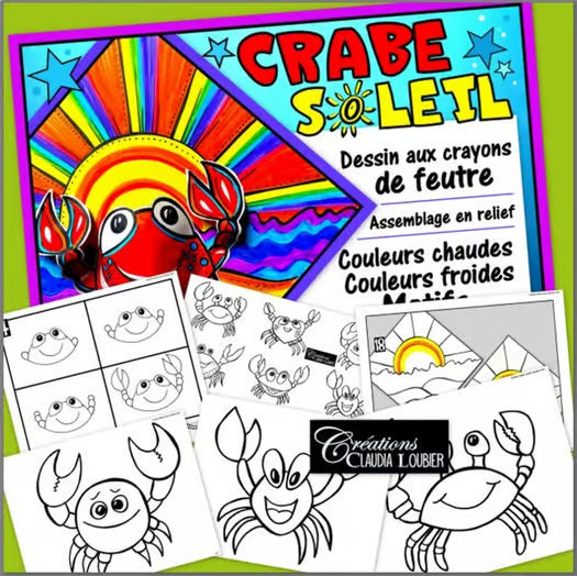 Crabe soleil : 3D Arts plastiques projet été