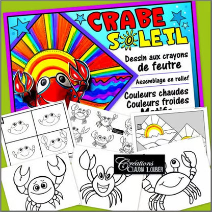 Crabe soleil : 3D Arts plastiques projet été
