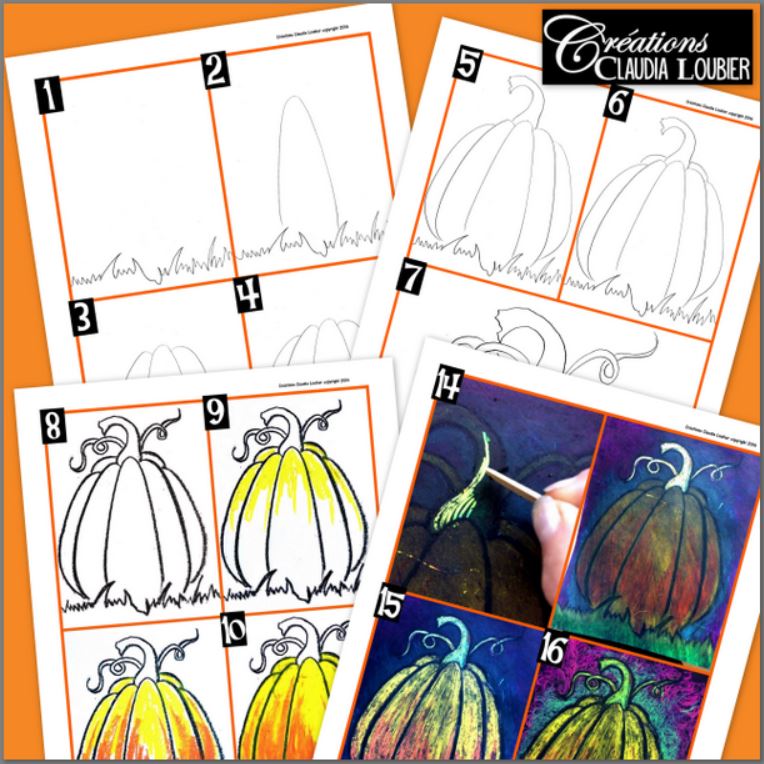 Citrouille et enfumage - Arts plastiques