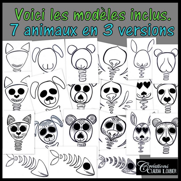 Anim'Os à la manière de Pristine Cartera Turkus - Arts plastiques - Fête des Morts