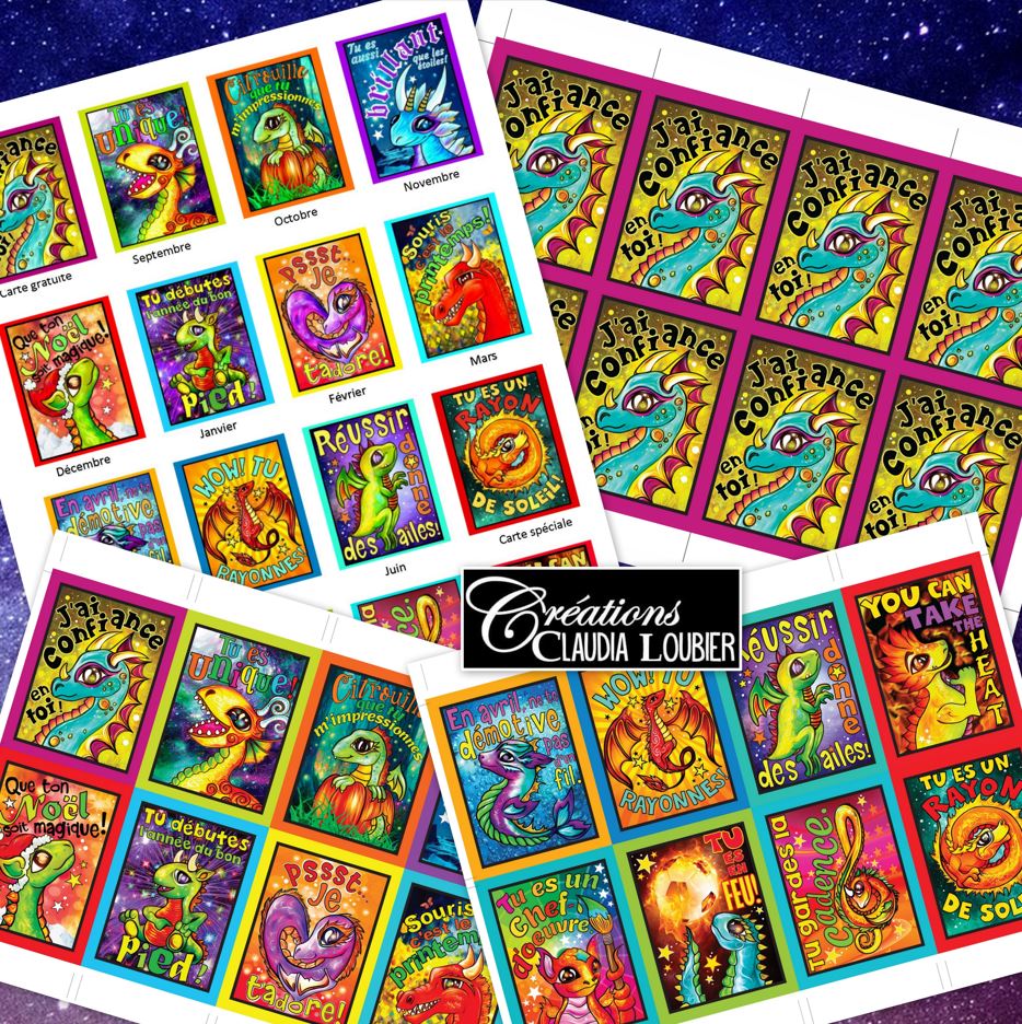 Collection cartes récompenses: Dragons d'Or - Renforcement positif