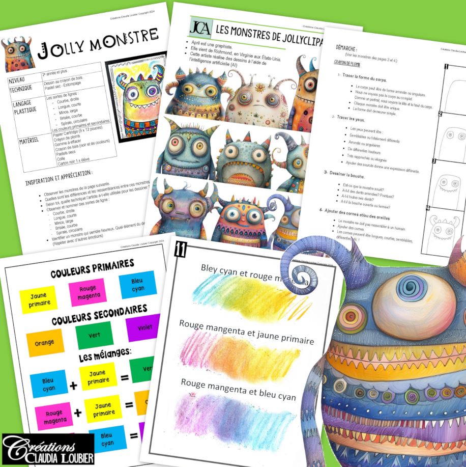 Jolly monstre : Halloween - Projet arts plastiques
